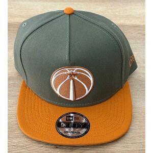 NWT New Era 9FIFTY Washington Wizards Snapback A Frame Hat - OSFM - Olive Green